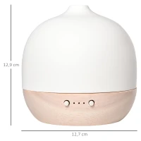 HOMCOM 180ml Aroma Diffuser for Essential Oils Humidifier with Adjustable LED Warm Lights, 2 Mist Mode, Timer, Waterless Auto-off for Home and Office(m-3)