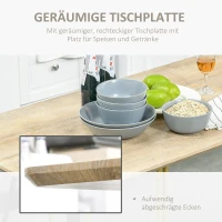 Stół do jadalni z nogami z metalowych prętów stół kuchenny stół do jadalni styl industrialny stal MDF(m-5)