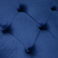 HOMCOM® zitbank zitkist bedbank schoenbank 2-in-1 verhoogde poten fluweel donkerblauw 117 x 46,5 x 45 cm | Aosom.nl(m-7)