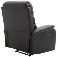 HOMCOM Relaxsessel Liegesessel, Liegefunktion, inkl. Fußstütze, 80 cm x 90 cm x 105 cm, Schwarz(m-7)