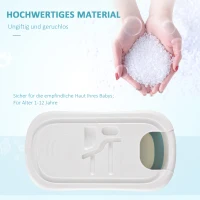 HOMCOM Faltbare Baby-Badewanne Blau Weiß 114 cm x 60,4 cm x 53 cm(m-4)