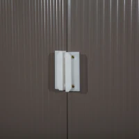 Domek narzędziowy Domek ogrodowy z drzwiami przesuwnymi zewnętrzny stalowy szary(m-7)