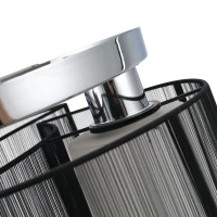 HOMCOM Lampa sufitowa vintage 2 oprawki E27 lampa sufitowa 40 W czarna(m-11)