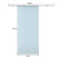 Szklane drzwi przesuwne HOMCOM drzwi przesuwne drzwi szklane drzwi do pokoju matowe szkło 775/900/1025 x 2050 mm(m-3)