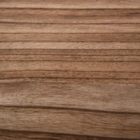 HOMCOM Wandregal Schweberegal Wandboard mit 8 Haken für Badezimmer, Küche und und Kochutensilien, Massivholz, Schwarz+Natur, 48 x 18,5 x 21 cm(m-9)