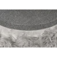 Homcom Teppich rund Silber 80 cm rund(m-2)