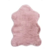 Homcom Kunstfell Hochflor Altrosa 80 x 55 x 3 cm(m-1)