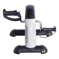 HOMCOM® mini bike fietstrainer fitnessapparaat hometrainer fitnessbike indoor sport bicycle exercise fitness LED-scherm (grijs / mini bike)(m-7)