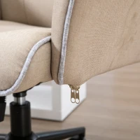 HOMCOM Krzesło biurowe krzesło do biurka z regulacją wysokości domowe biuro pianka kolor beżowy(m-10)