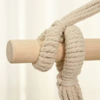 Outsunny Hängesessel mit Kissen Hängestuhl Hängesitz Hängeschaukel Leicht zu tragen einfach verpackung bis 100 kg belastbar mehrfarbig 100 x 100 cm(m-9)