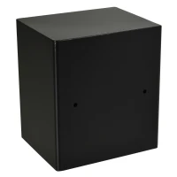 HOMCOM Safe, Tresor, Möbeltresor, mit Elektronikschloss, Stahl, Schwarz+Silber, 38 x 31 x 42,7 cm(m-6)