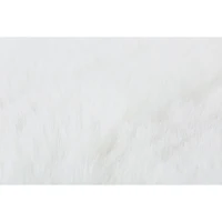 Homcom Teppich weich Hochflor Weiß 60 x 120 x 3,5 cm(m-2)