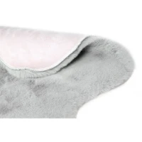 Homcom Kunstfell Hochflor Grau 80 x 55 x 3 cm(m-3)