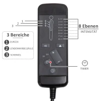 Vinsetto® Bürostuhl Massagefunktion drehbar 64,5 x 79 x 115-126 cm Schwarz(m-6)