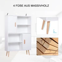 Komoda szafa kredens regał kuchenny 8 przegródek drewno sosnowe biały(m-6)