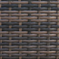 Sofa z technorattanu z poduszkami, 3-osobowa sofa ogrodowa, metal, poliester, brązowa(m-7)