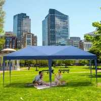 Pawilon rozkładany Outsunny pawilon rozkładany 6x3 m namiot ogrodowy regulacja wysokości ochrona przed promieniowaniem UV z torbą rozpórki metalowe ciemnoniebieski(m-4)