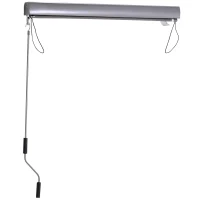 Outsunny Roleta z korbką ręczną Roleta okienna montaż ścienny/dachowy UV50+ aluminium szary 100 x 140 m(m-7)