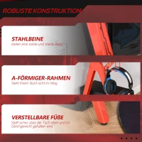 Stół gamingowy biurko komputerowe stół roboczy mebel styl e-sportowy stal(m-5)