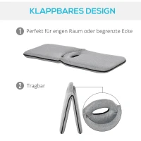 HOMCOM Poduszka do siedzenia z regulowanym oparciem 55 x 45 x 67 cm Szary(m-5)