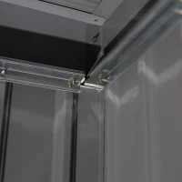 Domek narzędziowy Domek ogrodowy z drzwiami przesuwnymi zewnętrzny stalowy szary(m-8)