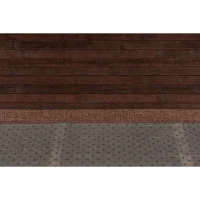 Outsunny Teppich Bambus In- und Outdoor Braun 190 x 133 x 0,7 cm(m-3)