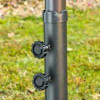 Parasol ze stojakiem parasol ogrodowy podwójny 460x270cm ciemnozielony(m-9)