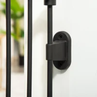 PawHut PapWHut brama bezpieczna dla psa z drzwiami składanymi, czarna, 202,5 cm(m-8)