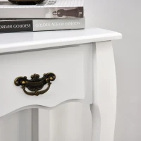 HOMCOM Konsolentisch, Beistelltisch mit 3 Schubladen, Vintage Sideboard, Massivholz, 90 x 40 x 75,5 cm(m-11)