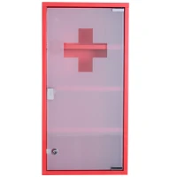 HOMCOM APTECZKA SZAFKA MEDYCZNA WISZĄCA CZERWONA(m-4)