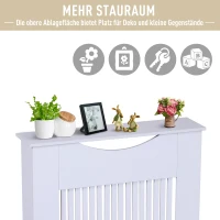 HOMCOM® Osłona Maskownica Na Kaloryfer Obudowa Na Grzejnik Płyta MDF Biały 78 x 19 x 80,5 cm NOWOŚĆ(m-5)