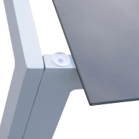 Outsunny® Gartentisch mit Glasplatte | Aluminium, Sicherheitsglas | Schwarz, Silber | 87 x 87 cm(m-4)