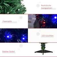 Homcom® Choinka Jodła 90 Led Gwiazda  Ø48x90cm Zielona(m-7)