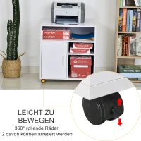 HOMCOM Vloerlamp verlichting bijzettafel met 3 planken E27 tot 40W E1-MDF(m-6)