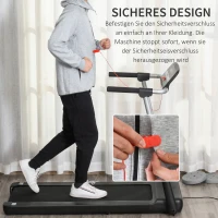 HOMCOM Elektrisches Laufband mit LED-Display Faltbares Fitnessgerät 1-12 Km/h Stahl Schwarz 138 x 67 x 111 cm(m-5)