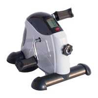 HOMCOM® mini bike fietstrainer fitnessapparaat hometrainer fitnessbike indoor sport bicycle exercise fitness LED-scherm (grijs / mini bike)(m-1)