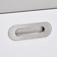 HOMCOM Schuhbank mit Stauraum Sitzbank Sitztruhe Eingangsbereich Diele PU Weiß 80 × 30 × 43 cm(m-7)