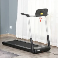 HOMCOM Elektrisches Laufband mit LED-Display Faltbares Fitnessgerät 1-12 Km/h Stahl Schwarz 138 x 67 x 111 cm(m-2)
