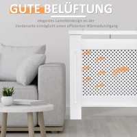 Osłona maskownica na kaloryfer grzejnik 78 cm biała HOMCOM®(m-4)