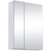 HOMCOM Wall mounted Bathroom Mirror Storage Cabinet Double Doors Stainless Steel 430mm (W)(m-1)