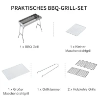 Grill ogrodowy węglowy prostokątny Outsunny(m-5)