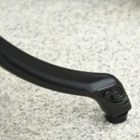 Outsunny Zestaw dla 2 Osób Zestaw Mebli Balkonowych 1 Stół+2 Krzesła Alu Czarny(m-9)