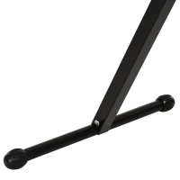 Regulowana Wysokościowo Paleta Rolkowa HOMCOM, Wsparcie do 90 kg, Składana, Metal, Czarno-Srebrna(m-11)