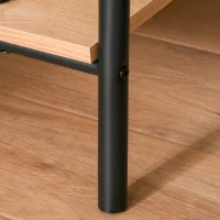 HOMCOM wieszak na ubrania wieszak na buty drewno czarny+naturalny 64 x 42,5 x 149 cm(m-9)