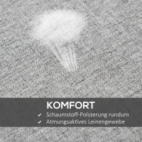 HOMCOM Poduszka do siedzenia z regulowanym oparciem 55 x 45 x 67 cm Szary(m-6)