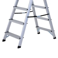 HOMCOM Trittleiter mit 5 Stufen | Aluminium | Rutschfest | 88 x 45 x 103 cm(m-9)