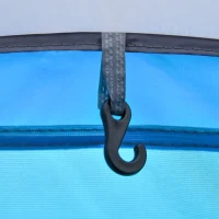 Outsunny Namiot reklamowy dla 1–2 osób Namiot kempingowy 3 sezony Włókno szklane niebieski + szary(m-10)