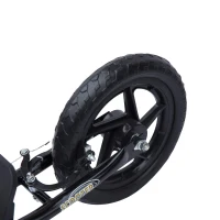 HOMCOM Kinderroller Scooter Tretroller Cityroller Kinder Roller Kickboard 12 Zoll Schwarz 120 x 52 x 80-88 cm(m-11)