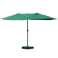 Parasol ze stojakiem parasol ogrodowy podwójny 460x270cm ciemnozielony(m-1)