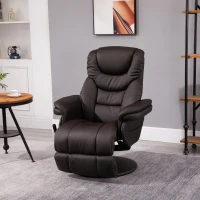 HOMCOM® Relaxsessel Fernsehsessel Einzelsofa 135 °Neigung 79x81x107cm Braun(m-2)